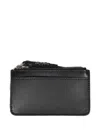 Dsquared2 Black Genuine Leather Icon Evening Cardholder In Black