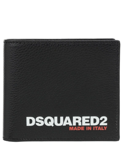 Dsquared2 Leather Wallet In Black