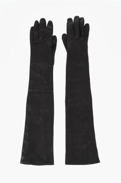 Dsquared2 Leather Warm Length Gloves