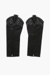 Dsquared2 Leather Western Gaiters With Inner Zip In Black