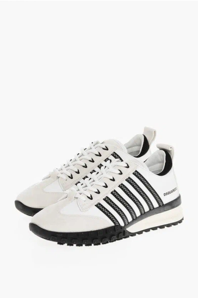 DSQUARED2 LEGEND TWO-TONE SNEAKERS WITH SUEDE DETAILS