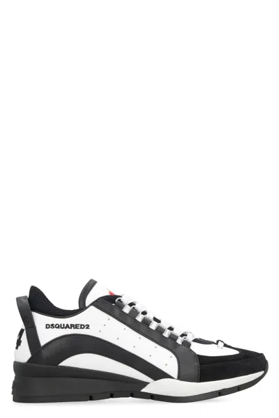 Dsquared2 Legendary Leather Low-top Sneakers In Bianco