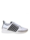 Dsquared2 Legendary Striped Leather Sneakers In White
