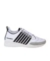 Dsquared2 Legendary Striped Leather Sneakers In White