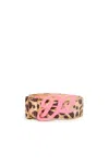 Dsquared2 Leopard-print Logo-buckle Belt In Beige
