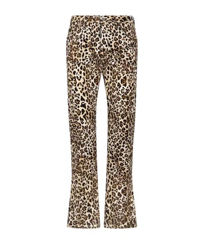 DSQUARED2 LEOPARD-PRINT FIVE-POCKETS JEANS