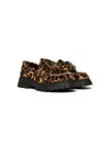Dsquared2 Leopard-print Loafers In 褐色