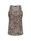 Dsquared2 Leopard Print Vest In Multi