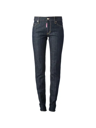Dsquared2 Leopard-print Pocket Jeans In Black