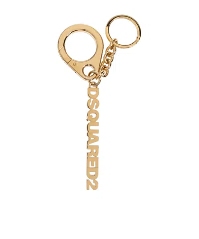 Dsquared2 Letter Keychain In Gold