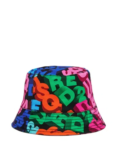 Dsquared2 Kids' Lettered Bucket Cap In Multi