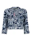 Dsquared2 Lettering-print Denim Jacket In Blue