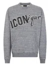 Dsquared2 Lettering-patch Sweatshirt In Gray