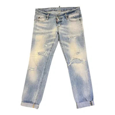 Pre-owned Dsquared2 Light Blue Denim Jeans, Size 42