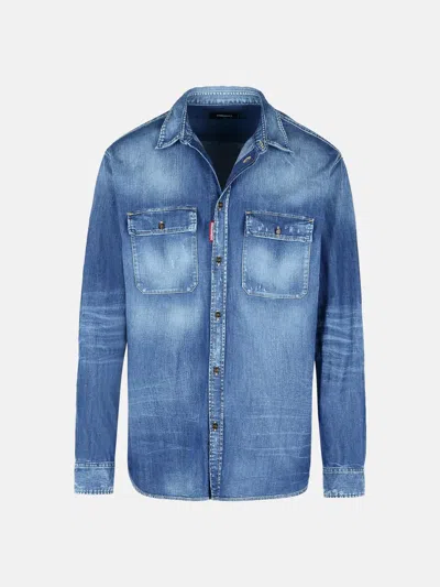 DSQUARED2 LIGHT BLUE DENIM SHIRT