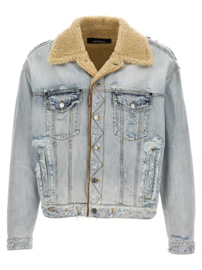 Dsquared2 Light Blue Distressed Jacket