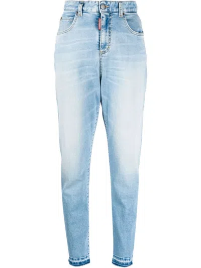 DSQUARED2 LIGHT BLUE SKINNY JEANS WITH CLASSIC FIVE-POCKET DESIGN
