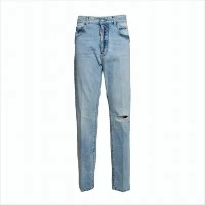 Dsquared2 Light Blue Slim Fit Denim Pants In White