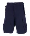 Dsquared2 Men Blue Shorts With Wide Leg And Four Flap Pockets With Buttons In Cotton Stretch Man In Blue