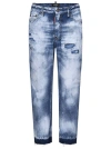 DSQUARED2 LIGHT EVERGLADES WASH BIG BROTHER BLUE COTTON DENIM JEANS