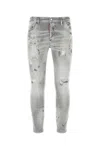Dsquared2 Light Grey Stretch Denim Skater Jeans In Gray