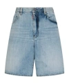 Dsquared2 Light Palm Beach Denim Shorts In Blue