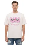 Dsquared2 Light Pink Graphic T-shirt In White
