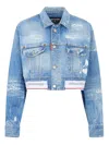 Dsquared2 Light Wash Denim Jacket In Blue