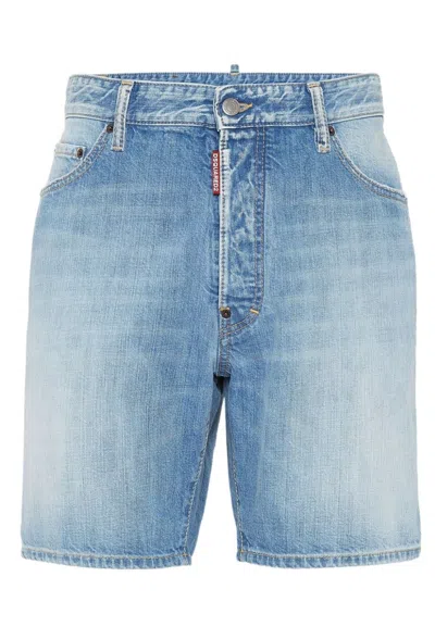 Dsquared2 Light Wash Denim Shorts