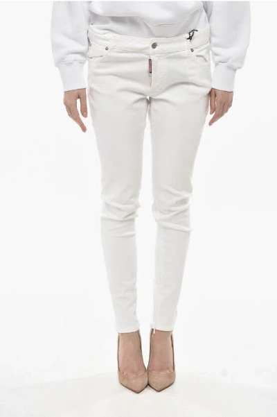 Dsquared2 Light-wash Jeans With Ankle Zip 13cm