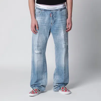 Dsquared2 Light-wash Blue Denim Jogger Jeans
