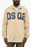 Dsquared2 Lightweight Cotton Twill Coat With Denim Monogram
