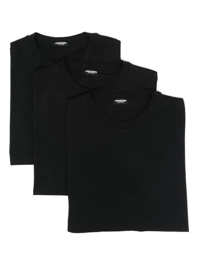 Dsquared2 Lightweight-jersey T-shirt (pack Of Three) In Black