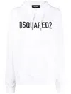 Dsquared2 Lightweight White Hoodie With Bold Logo