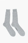 Dsquared2 Linen Long Socks In Gray
