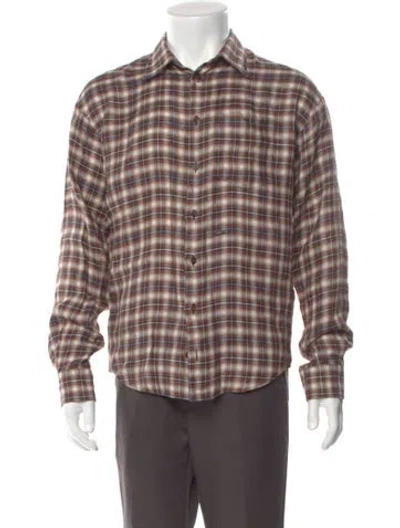 Pre-owned Dsquared2 Linen Plaid Print Shirt In Multi