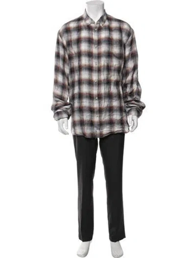 Pre-owned Dsquared2 Linen Plaid Print Shirt In Multi
