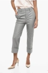 Dsquared2 Lining Cropped Leather Pants