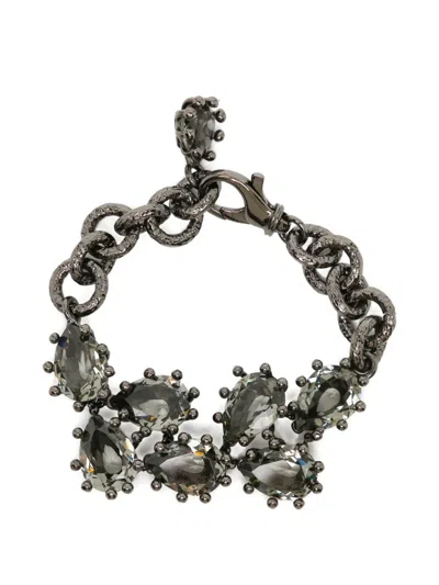 Dsquared2 Link Chain Gemstone Bracelet In Black