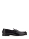 Dsquared2 Black Loafers With Logo Plaque On The Front And Logo Lettering On The Heel In Leather Man In Black