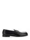 Dsquared2 Black Loafers With Logo Plaque On The Front And Logo Lettering On The Heel In Leather Man In Black