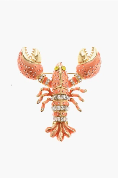 Dsquared2 Lobster Shaped Rhinestone Brooch