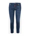 Dsquared2 Logo Apliqué Mid Rise Jeans In Blue