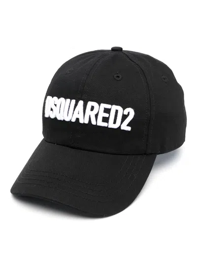 Dsquared2 Logo-appliqu Cotton Cap In White
