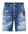 Dsquared2 Marine Shorts In Cotton Denim In White