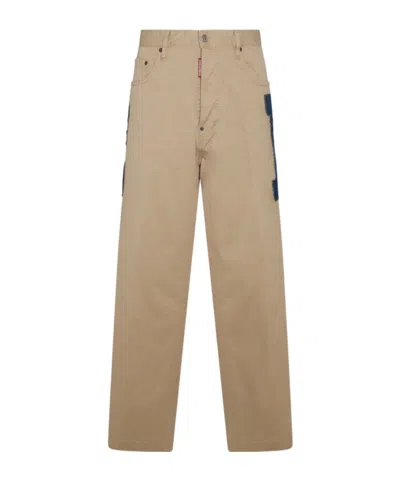 DSQUARED2 DSQUARED2 LOGO PATCH STRAIGHT-LEG TROUSERS
