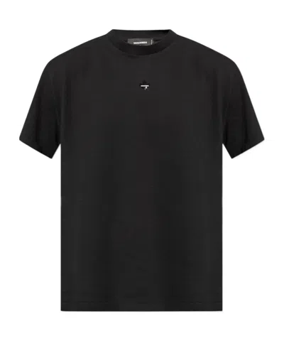 Dsquared2 Logo-appliquéd Cotton T-shirt In Black