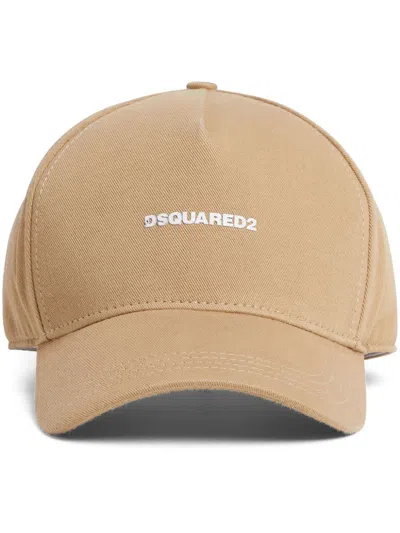 Dsquared2 Baseballkappe Mit Logo-applikation In Nude