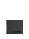 Dsquared2 Logo-appliqué Bi-fold Wallet In Black
