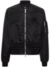 Dsquared2 Logo-appliqué Bomber Jacket In Black